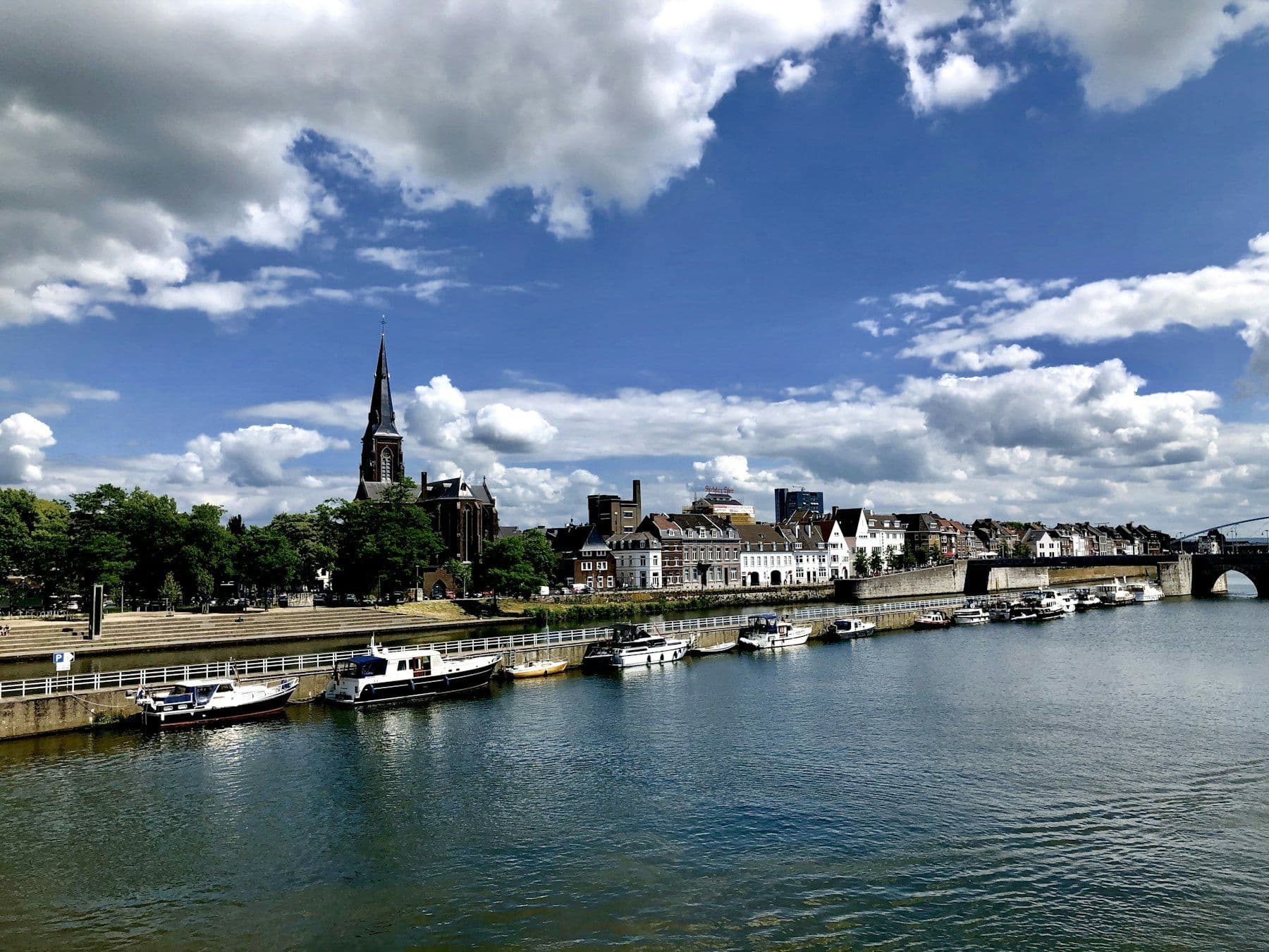 The Maas riverfront in Maastricht